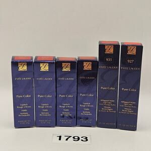 LOT OF 6 - ESTEE LAUDER LIPSTICKS - 662 X2, 333 X2, 931 AND 927 NIB